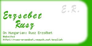erzsebet rusz business card