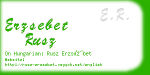 erzsebet rusz business card
